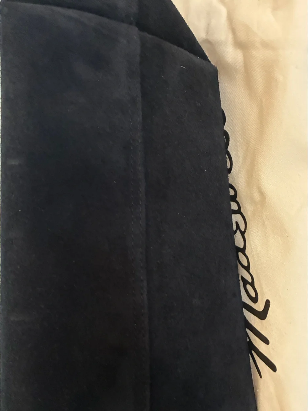 NWT Madewell The Essential Suede Bucket Tote Bag Deep Indigo Navy Dust Bag NM988